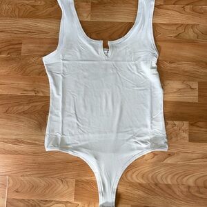 Zenana Outfitters White Sleeveless Bodysuit